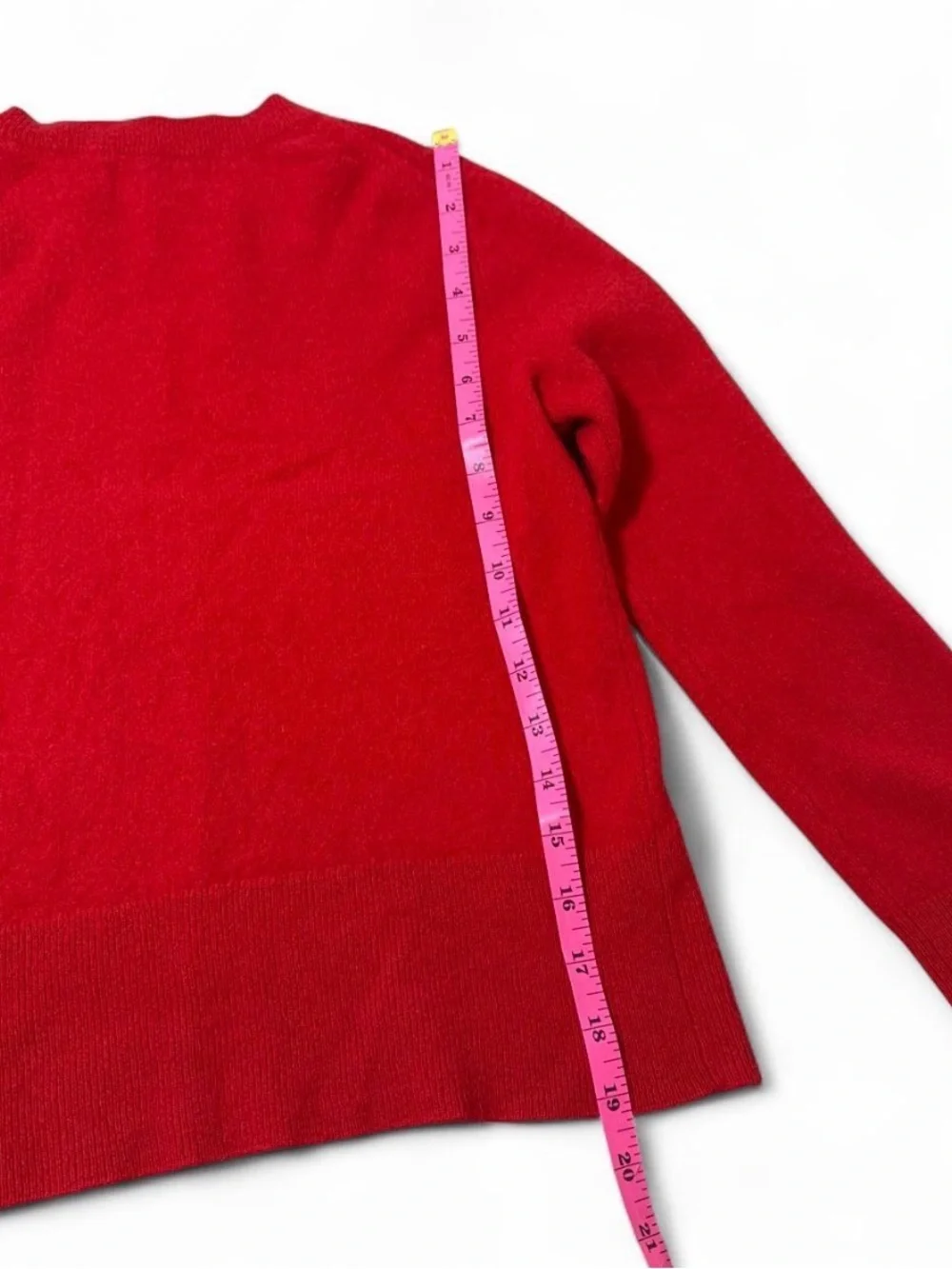 J.Crew 100% Cashmere Classic-Fit Crewneck Sweater - Red - Size S